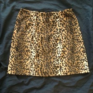 Vintage Leopard Print Skirt